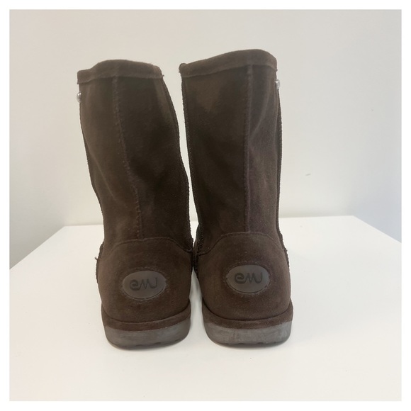 EMU Australia Spindle Lo Chocolate Brown Suede/Merino Wool Boots - Picture 4 of 10